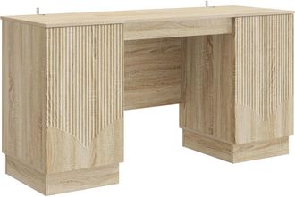 vidaXL Escritorio Roble Sonoma 142,5 X 50 X 75 Cm Madera De Ingenier&iacute;a Vidaxl