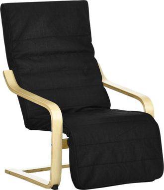 HOMCOM Sillón de salón 66.5x94x100 cm negro