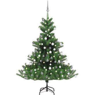 vidaXL &Aacute;rbol De Navidad Abeto Nordmann Con Leds Y Bolas Verde 150 Cm Vidaxl