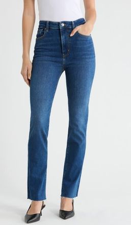 Frame Denim The Pencil High Waist Raw Hem Crop Jeans in Femma Raw After at Nordstrom, Size 30