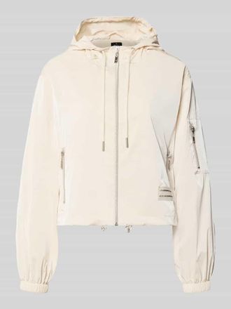 Monari Bomberjacke mit Kapuze und Rei&szlig;verschlusstaschen in Ecru, Gr&ouml;&szlig;e 34