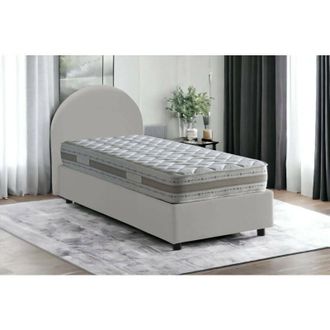 Dmora Dmora - Cama Individual Dnasut, Cama Contenedor Con Tapizado En Ecopiel, 100% Made In Italy, Apertura Lateral, Con Colch&oacute;n 80x190 Cm Incluido, T&oacute;rtola