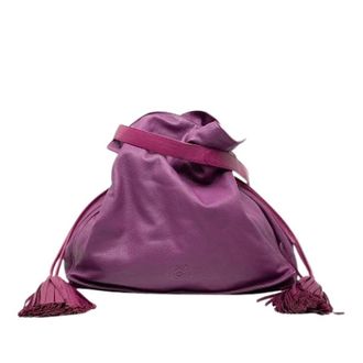 Loewe Pre-owned Bucket Bags, female, Purple, Size: ONE SIZE Pre-owned Flamenco 36