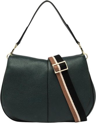 Gianni Chiarini Helena Round Large - Icona - Dames - Schoudertassen - Groen - ONE Size - Leer - Tassen