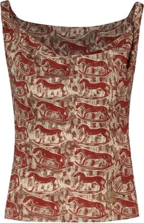 Vivienne Westwood Sleeveless Tops, female, Red, Size: S Anna Tank Top