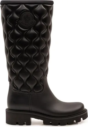 Moncler Black Quilted Kickstream Boots