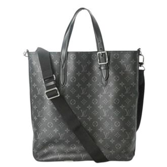 Louis Vuitton Pre-owned Tote Bags, female, Black, Size: ONE SIZE Pre-owned Monogram Eclipse Tote Bag