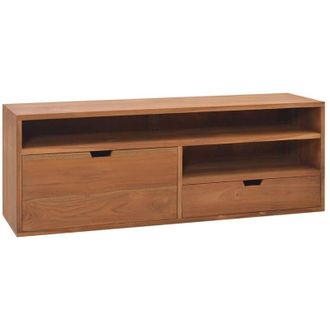 vidaXL Muebles De Tv 110x30x40 Cm De Madera De Teca S&oacute;lida