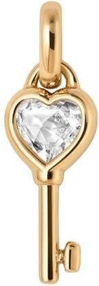 Made by Mary CZ Heart Key Charm in Gold at Nordstrom