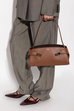 Ferragamo Hug Bag, Womens, Brown