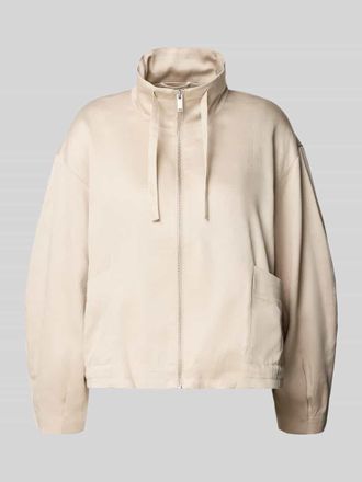 OPUS Jacke aus Lyocell-Baumwoll-Mix Modell Jarusa in Beige, Gr&ouml;&szlig;e 34