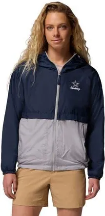 Columbia Womens Columbia Navy/Gray Dallas Cowboys Spire Hoodie Windbreaker at Nordstrom, Size Xx-Large