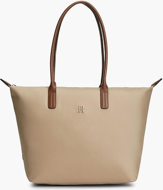 Tommy Hilfiger Womens Monogram Tote Bag - Horseradish