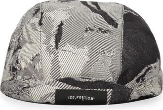 ISO.POETISM Jacquard Pet met Patroon - Heren - Hoeden - Zwart - ONE Size - Katoen - Accessoires