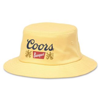 American Needle Coors Banquet Classic Logo Bucket Hat S/M Yellow