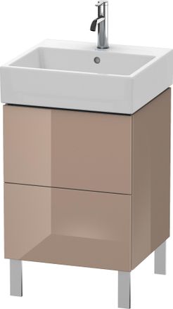 Duravit Duravit L-cube Mueble De Aseo Vertical 48,4 X 45,9 Cm, 2 Extra&iacute;bles, Para Vero Air 235050, Color: Cappuccino Laca Alto Brillo - Lc677408686