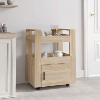 vidaXL Vidaxl - Carrito De Cocina Madera Contrachapada Color Roble 60x45x80 Cm