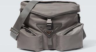 Prada Re-Nylon leather-trimmed crossbody bag