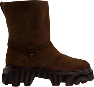Santoni Diletta Ryhs Boot - Dames - Enkellaarsjes - Bruin - 41 EU - Su&egrave;de - Schoenen