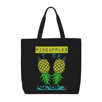 Generic Women Handbag Upside Pineapple Play Well With Others Daily Bag Casual Large Capacity Shopping Bags, For Swim, Wedding, Daily, Gym, Work