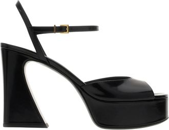 Fendi Schoenen, Dames, Zwart, 38 EU, Sandalen met hoge hak