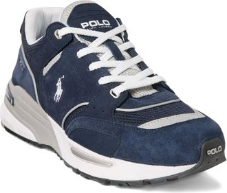 Polo Ralph Lauren suede-panelled mesh sneakers - Blue