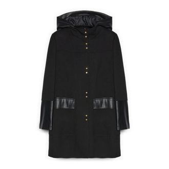 Fiorella Rubino Jassen, Dames, Zwart, 5Xl, Polyester, Jas met glanzende stofdetails