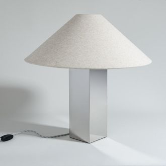 Maisons du monde L&aacute;mpara con efecto espejo y pantalla c&oacute;nica de poli&eacute;ster