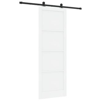 vidaXL Puerta Corredera Blanco Y Negro 83 X 232 Cm Vidaxl