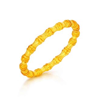 Gold & Honey Womens Bamboo Lucite Slip On Bangle In Honey