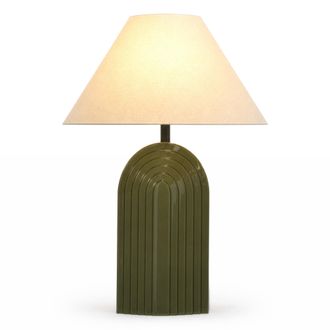 Brightech Phoebe Olive Green Table Lamp