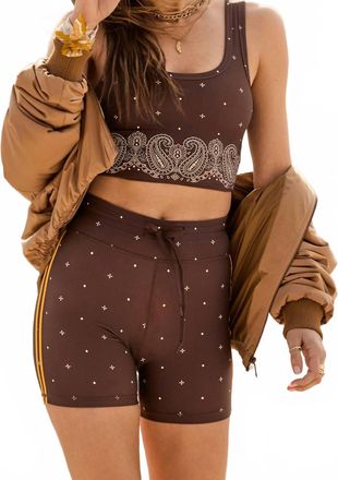 The Upside Mikkola Lou Scoop Neck Cropped Tank Top In Paisley