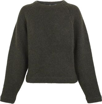Cortana Lina Knit Sweater - Dames - Ronde hals truien - Groen - S - Wol - Truien & Vesten