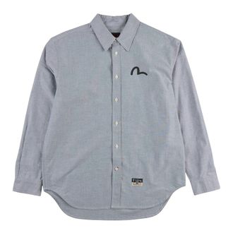 Evisu Camicia Oxford - Heren - Casual Overhemden - Grijs - XL - Overhemden