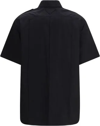 Prada Womens Black Cotton Shortsleeve Shirt