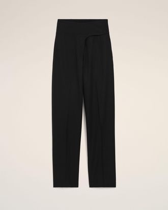Ami Black New Wool Wrapped Belted Trousers Black - XXS - for Women