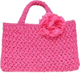 Carmen Sol Positano Raffia in Fuchsia at Nordstrom, Size Small