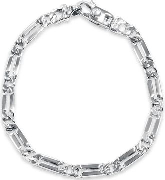 Pompeii3 Mens Designer Figaro Link 14k Gold (18gram) or Platinum (29gram) 5.5mm Bracelet 8