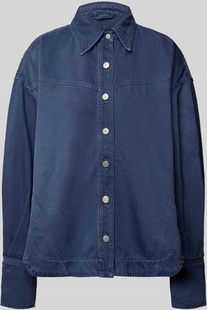 Boss Orange by Hugo Boss BOSS Orange Oversized Hemdjacke aus Baumwoll-Lyocell-Mix Modell C_OVERSHIRT 1.0 in Bleu, Größe XL