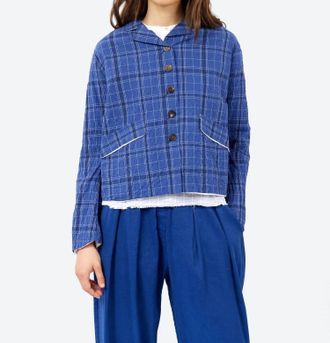 H+ Hannoh Wessel Jacket Juliana In Blue Check