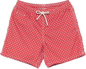 MC2 Saint Barth Flower TIE GG 47 Swim Short - Heren - Strandmode - Rood - S - Badmode