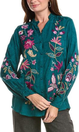 Johnny Was Ruffle Collar Blouse