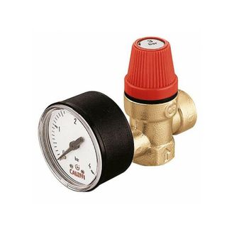 Caleffi V&aacute;lvula De Seguridad Ordinaria Certificada Caleffi 313 1/2 Con Man&oacute;metro - 8