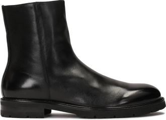Kazar Zwarte Lederen Boots - Heren - Enkellaarsjes - Zwart - 42 EU - Leer - Schoenen