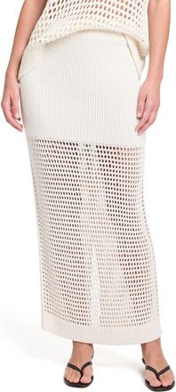 TWP The Loophole Open Stitch Maxi Skirt in White at Nordstrom, Size Xx-Small