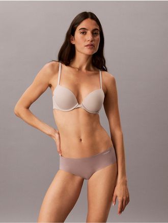 Calvin Klein Womens Perfectly Fit Push Up Plunge Bra - Neutral - 32B