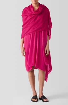 Eileen Fisher Large Silk Scarf in Azalea at Nordstrom Rack