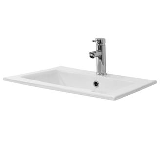 ML Design Lavabo cer&aacute;mica lavamanos com&uacute;n pila para aseo de ba&ntilde;o rectangula