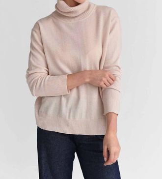 M.Patmos Maya Turtleneck Sweater Top In Pink Salt