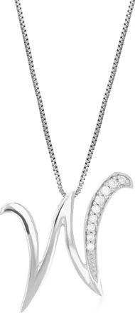 Vir Jewels 1/12 cttw Lab Grown Diamond Alphabet Pendant Necklace in Sterling Silver with Chain For Women